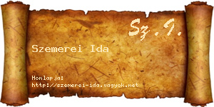 Szemerei Ida névjegykártya
