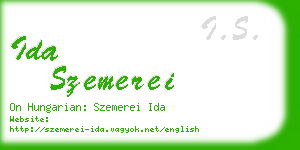 ida szemerei business card